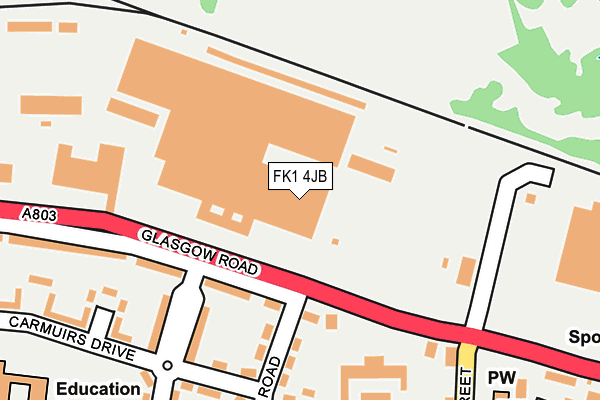 FK1 4JB map - OS OpenMap – Local (Ordnance Survey)