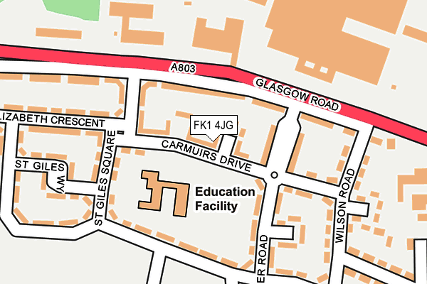 FK1 4JG map - OS OpenMap – Local (Ordnance Survey)