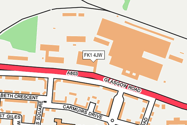 FK1 4JW map - OS OpenMap – Local (Ordnance Survey)