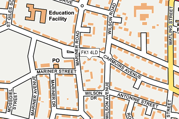 FK1 4LD map - OS OpenMap – Local (Ordnance Survey)