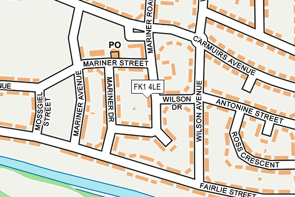 FK1 4LE map - OS OpenMap – Local (Ordnance Survey)