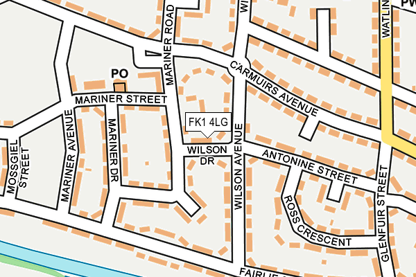 FK1 4LG map - OS OpenMap – Local (Ordnance Survey)