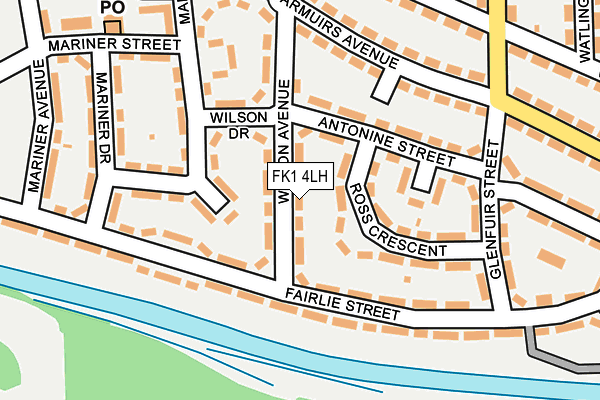 FK1 4LH map - OS OpenMap – Local (Ordnance Survey)