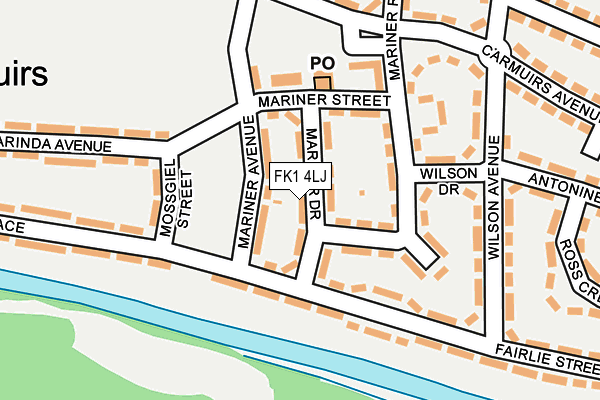 FK1 4LJ map - OS OpenMap – Local (Ordnance Survey)