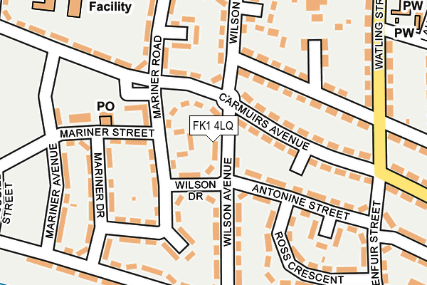 FK1 4LQ map - OS OpenMap – Local (Ordnance Survey)