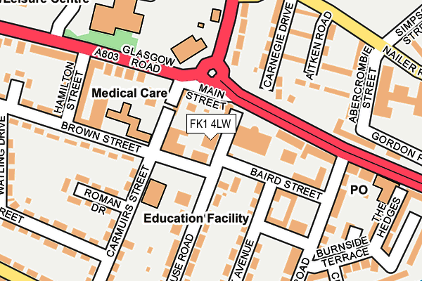 FK1 4LW map - OS OpenMap – Local (Ordnance Survey)