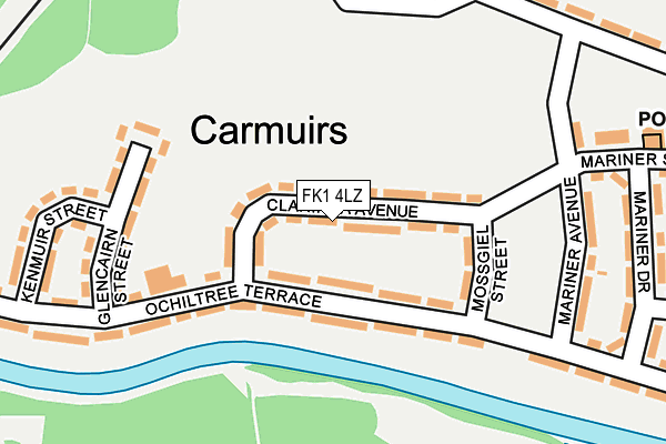 FK1 4LZ map - OS OpenMap – Local (Ordnance Survey)