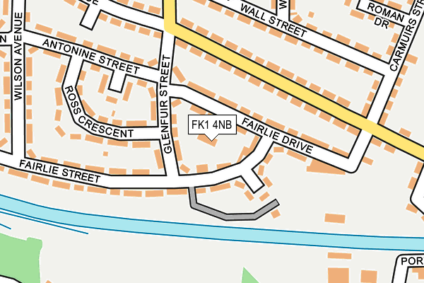 FK1 4NB map - OS OpenMap – Local (Ordnance Survey)