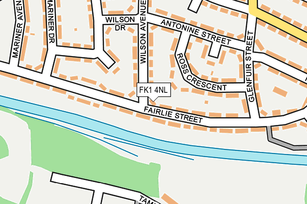 FK1 4NL map - OS OpenMap – Local (Ordnance Survey)