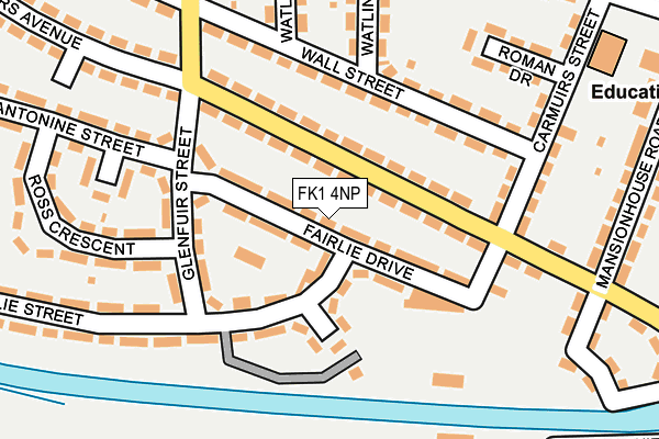 FK1 4NP map - OS OpenMap – Local (Ordnance Survey)