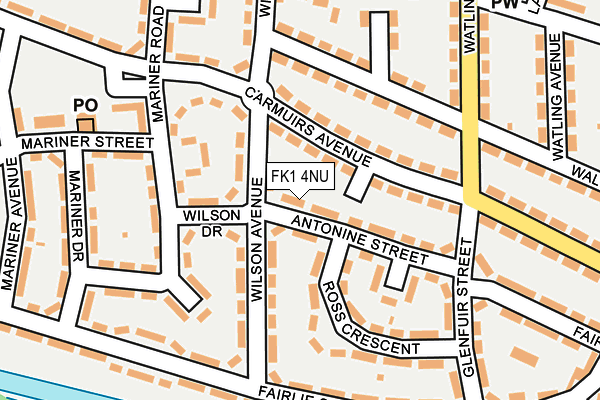 FK1 4NU map - OS OpenMap – Local (Ordnance Survey)