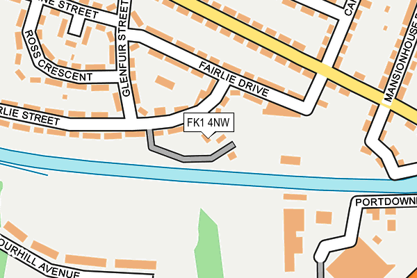 FK1 4NW map - OS OpenMap – Local (Ordnance Survey)