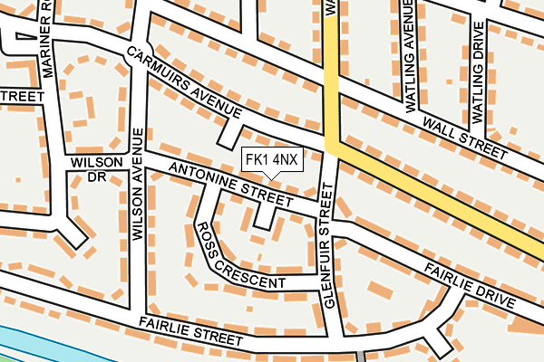 FK1 4NX map - OS OpenMap – Local (Ordnance Survey)