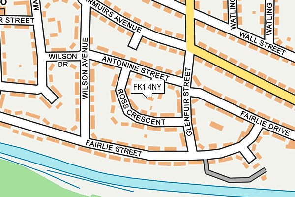 FK1 4NY map - OS OpenMap – Local (Ordnance Survey)