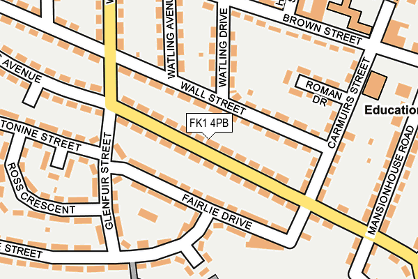 FK1 4PB map - OS OpenMap – Local (Ordnance Survey)