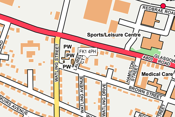 FK1 4PH map - OS OpenMap – Local (Ordnance Survey)