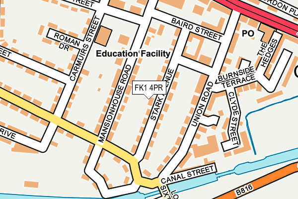 FK1 4PR map - OS OpenMap – Local (Ordnance Survey)