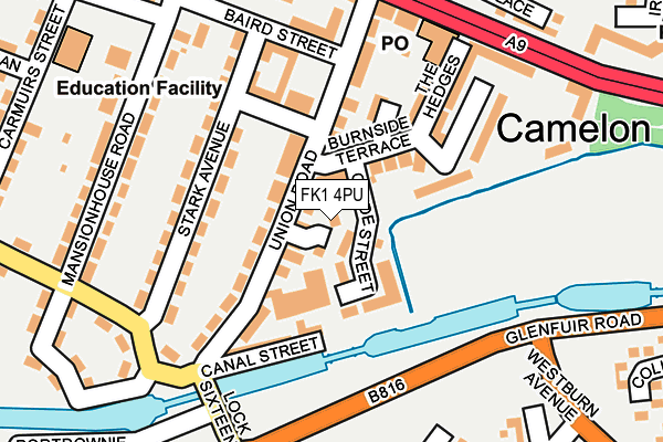 FK1 4PU map - OS OpenMap – Local (Ordnance Survey)