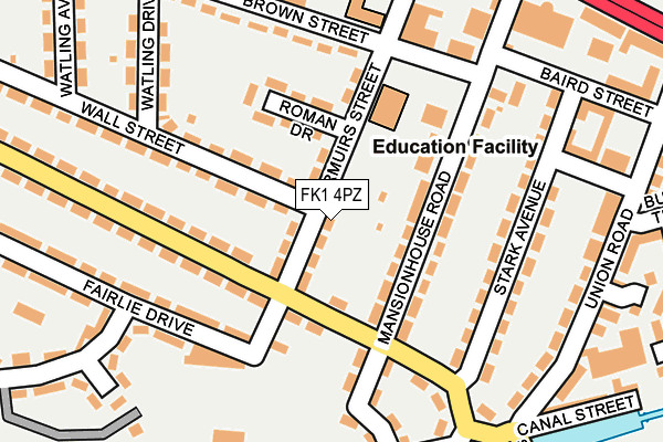 FK1 4PZ map - OS OpenMap – Local (Ordnance Survey)