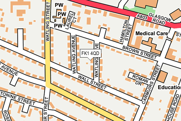 FK1 4QD map - OS OpenMap – Local (Ordnance Survey)