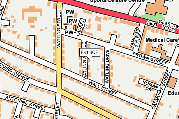 FK1 4QE map - OS OpenMap – Local (Ordnance Survey)