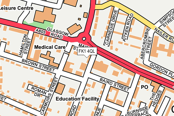 FK1 4QL map - OS OpenMap – Local (Ordnance Survey)