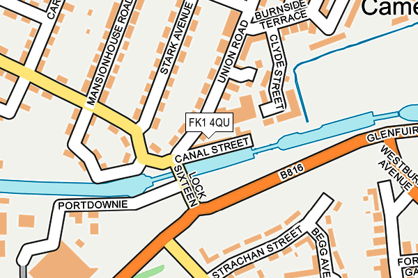 FK1 4QU map - OS OpenMap – Local (Ordnance Survey)