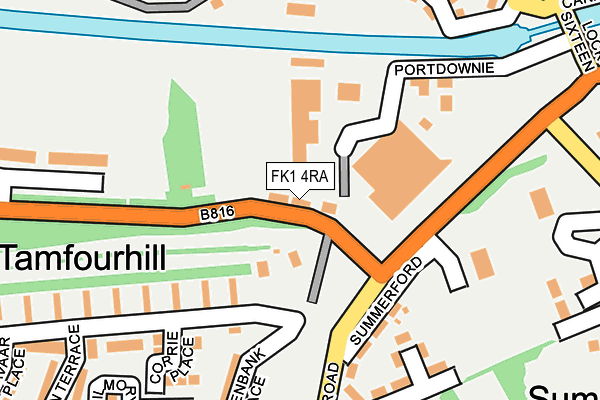 FK1 4RA map - OS OpenMap – Local (Ordnance Survey)