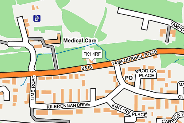 FK1 4RF map - OS OpenMap – Local (Ordnance Survey)