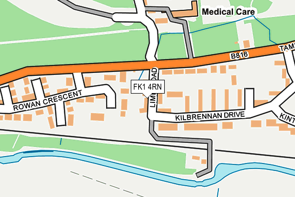 FK1 4RN map - OS OpenMap – Local (Ordnance Survey)