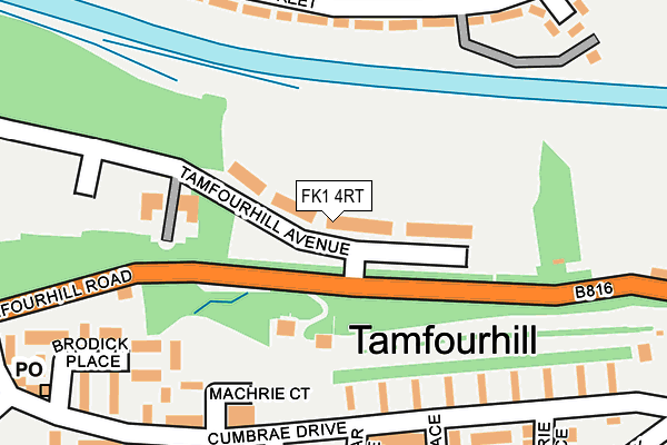 FK1 4RT map - OS OpenMap – Local (Ordnance Survey)