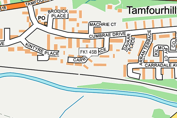 FK1 4SB map - OS OpenMap – Local (Ordnance Survey)