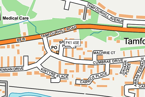 FK1 4SE map - OS OpenMap – Local (Ordnance Survey)