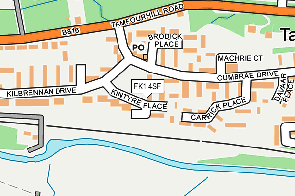 FK1 4SF map - OS OpenMap – Local (Ordnance Survey)