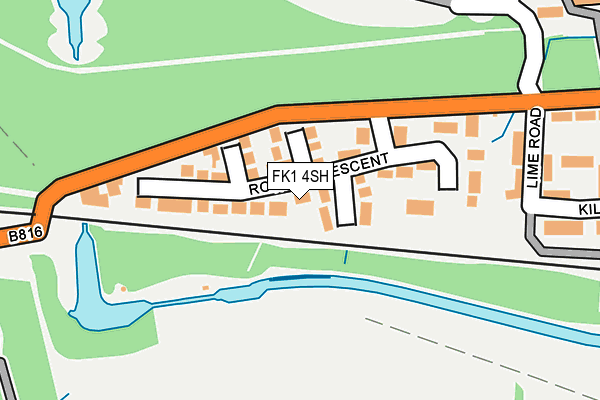 FK1 4SH map - OS OpenMap – Local (Ordnance Survey)