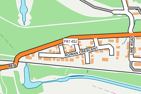 FK1 4SJ map - OS OpenMap – Local (Ordnance Survey)