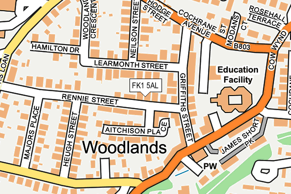 FK1 5AL map - OS OpenMap – Local (Ordnance Survey)