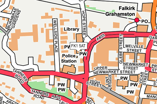 FK1 5AT map - OS OpenMap – Local (Ordnance Survey)