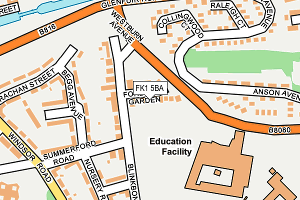 FK1 5BA map - OS OpenMap – Local (Ordnance Survey)