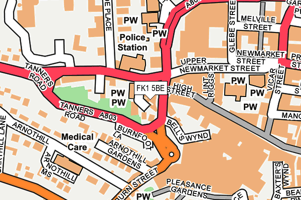 FK1 5BE map - OS OpenMap – Local (Ordnance Survey)