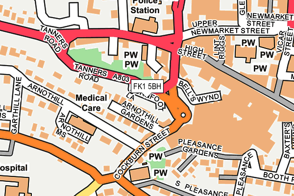 FK1 5BH map - OS OpenMap – Local (Ordnance Survey)