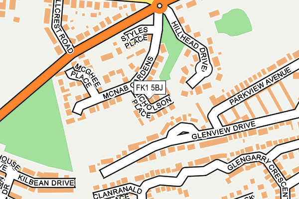 FK1 5BJ map - OS OpenMap – Local (Ordnance Survey)