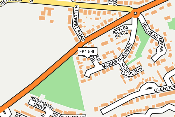 FK1 5BL map - OS OpenMap – Local (Ordnance Survey)