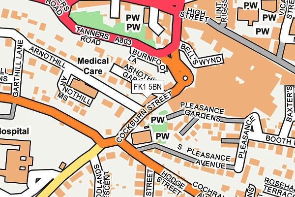 FK1 5BN map - OS OpenMap – Local (Ordnance Survey)