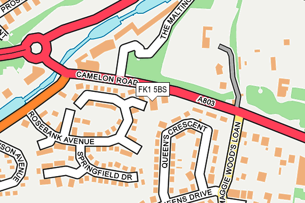 FK1 5BS map - OS OpenMap – Local (Ordnance Survey)