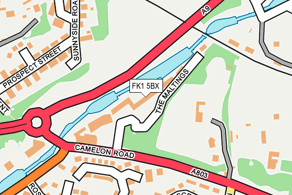 FK1 5BX map - OS OpenMap – Local (Ordnance Survey)
