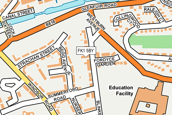 FK1 5BY map - OS OpenMap – Local (Ordnance Survey)