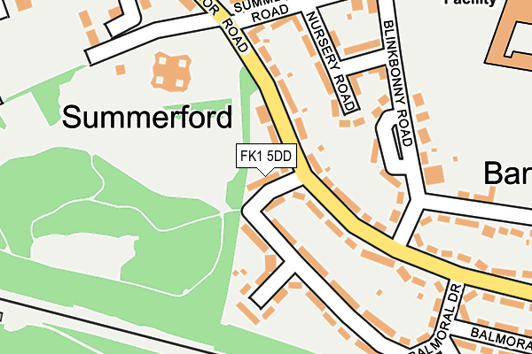 FK1 5DD map - OS OpenMap – Local (Ordnance Survey)