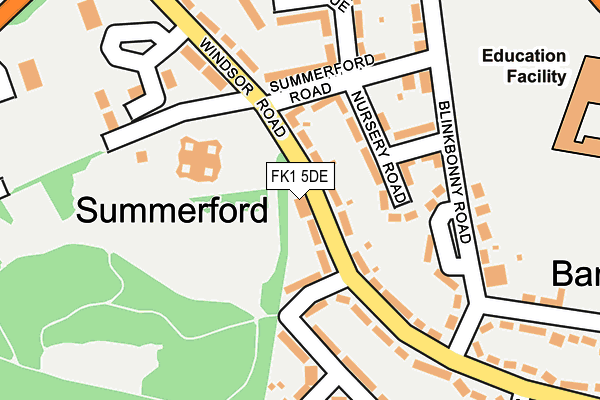 FK1 5DE map - OS OpenMap – Local (Ordnance Survey)