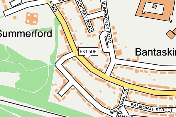 FK1 5DF map - OS OpenMap – Local (Ordnance Survey)